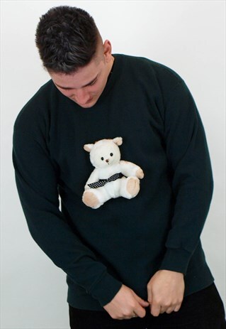 VINTAGE 3D SCARY TEDDY JUMPER