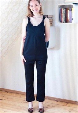 Black sleeveless vintage jumpsuit