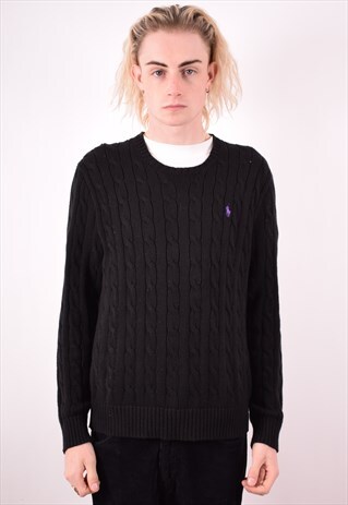 POLO RALPH LAUREN MENS VINTAGE JUMPER SWEATER MEDIUM 90S