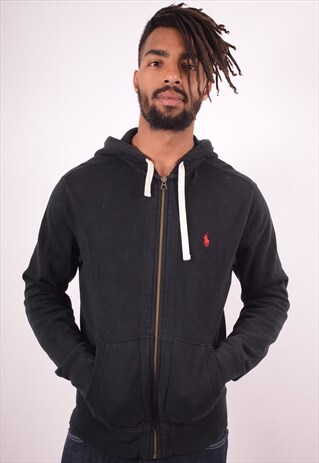 POLO RALPH LAUREN MENS VINTAGE HOODIE JACKET MEDIUM 90S