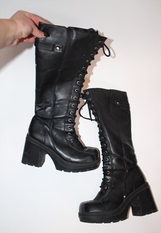 90S PLATFORM COMBAT BOOT