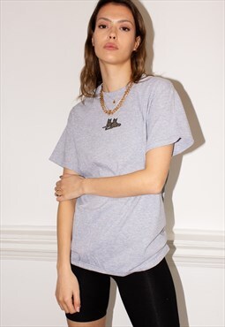 HNR LDN Alsatians Embroidered T- Shirt in Grey