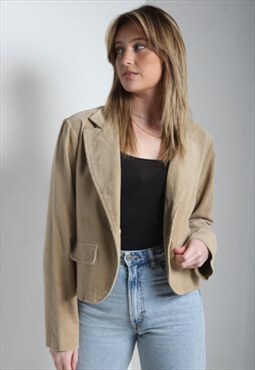 Vintage 80's Corduroy Cord Blazer Jacket Brown