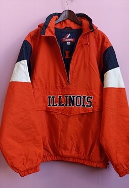 Vintage Majestic Illinois baseball team jacket 
