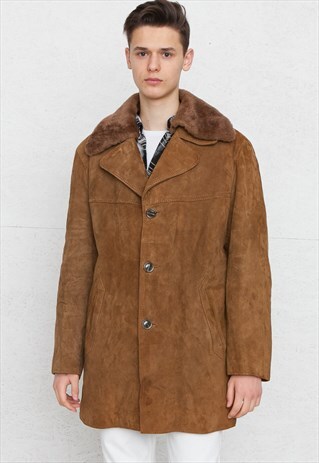 VINTAGE BROWN CALW-FLOR JACKET COAT