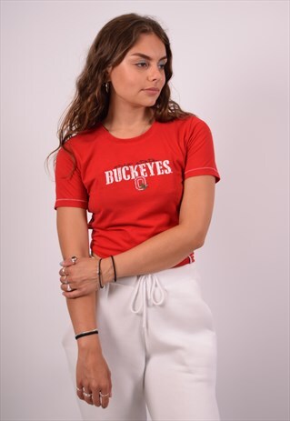 VINTAGE COLUMBIA T-SHIRT TOP RED