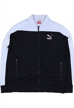 Puma 90's Spellout Zip Up Sweatshirt XLarge Black