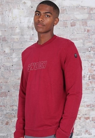 VINTAGE NIKE SWOOSH LOGO SWEATSHIRT RED