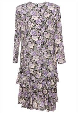 Vintage Paisley Print Dress - L