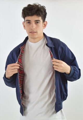 VINTAGE BLUE HARRINGTON BOMBER JACKET