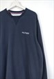 VINTAGE TOMMY HILFIGER SWEATSHIRT TH IN BLUE XL