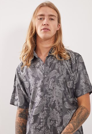 VINTAGE PATTERNED FESTIVAL SHORT SLEEVE SHIRT