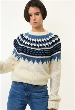 70s Vintage Iceland Norway Knit Jumper Sweater 19025