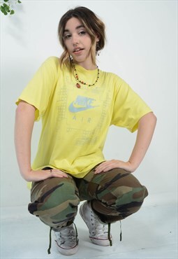 Vintage 90's Nike T-shirt Yellow 