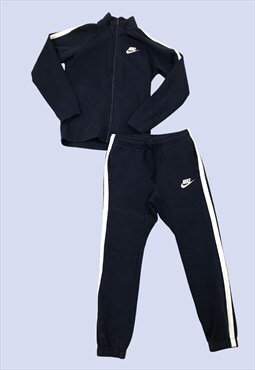 Nike Navy Tracksuit Mens Small 2 Piece Fleece Lined 