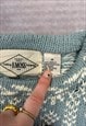 VINTAGE KNITTED JUMPER ABSTRACT PATTERNED KNIT SWEATER