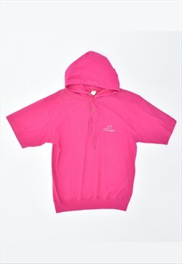 Vintage Champion Hoded Top Loose Fit Pink