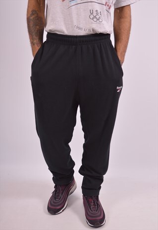 VINTAGE REEBOK TRACKSUIT TROUSERS BLACK