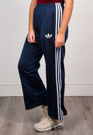 ADIDAS VINTAGE 90'S NAVY BLUE TRACKSUIT BOTTOMS TROUSERS