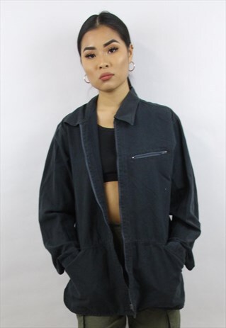 VINTAGE ARMANI NAVY LIGHT SHIRT JACKET