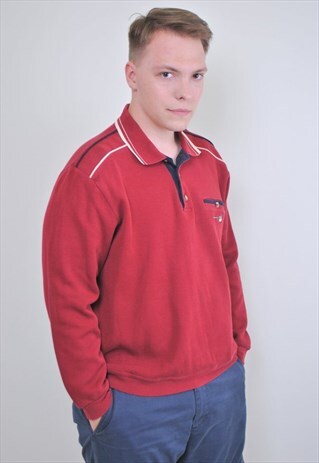 VINTAGE RETRO FESTIVAL LONG SLEEVE POLO SWEATSHIRT