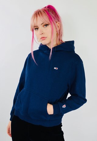 VINTAGE TOMMY HILFIGER FLAG EMBROIDERED HOODIE
