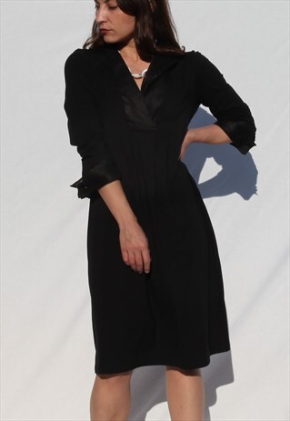 VINTAGE ANNE FONTAIN PIMA COTTON MIDI DRESS