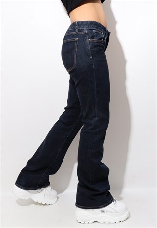 VINTAGE Y2K LOW RISE BAGGY JEANS BOOTCUT FLARES 90'S
