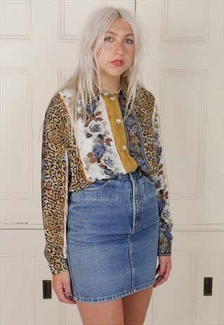 VINTAGE DENIM MINI SKIRT