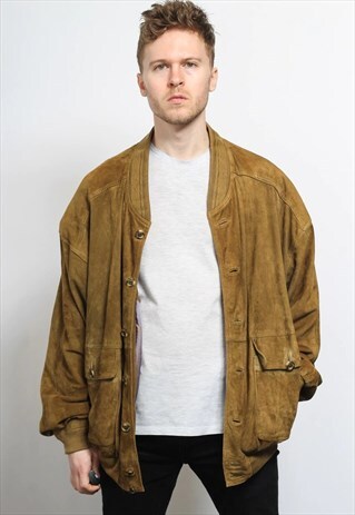 VINTAGE SUEDE BOMBER JACKET