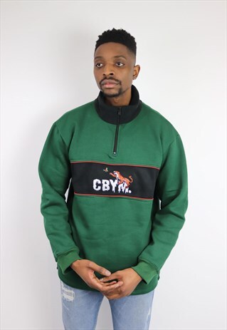 1/4 ZIP WILDLIFE ZIP UP HOODIE WITH FLEECE DETAILING