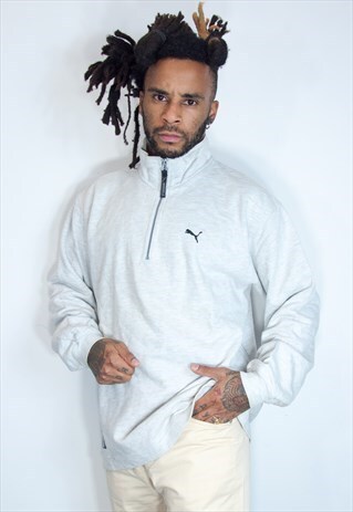 PUMA EMBROIDED 1/4 SWEATSHIRT