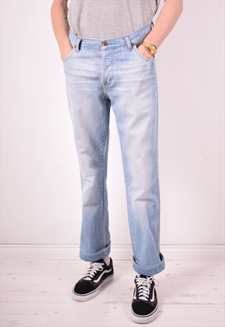 WRANGLER MENS VINTAGE JEANS W33 L30 BLUE 90S