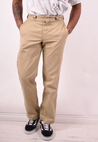 DICKIES MENS VINTAGE TROUSERS W30 L32 GREY 90S