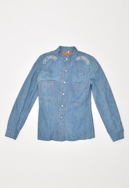 Vintage 00's Y2K Denim Shirt Blue