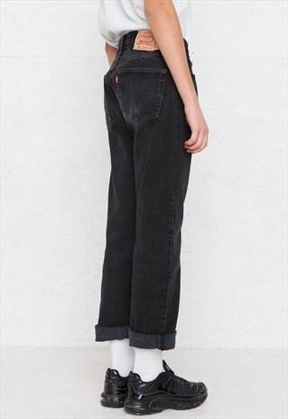 VINTAGE BLACK LEVI'S 501 FIT DENIM JEANS