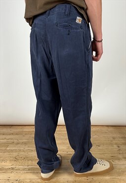Vintage Carhartt Trousers Men's Navy Blue