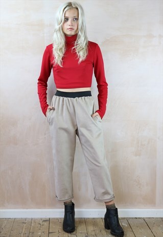 BABY CORD CROP TROUSERS
