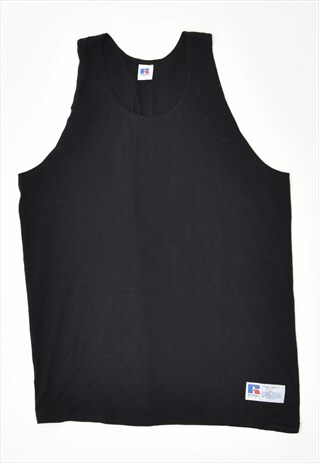 VINTAGE RUSSELL ATHLETIC VEST TOP BLACK