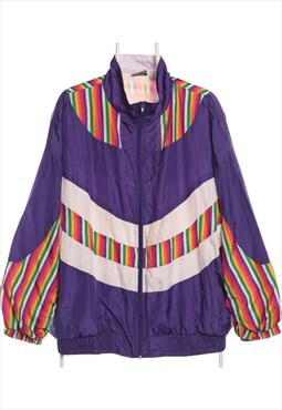 Vintage 90's Laura Katherine Bomber Jacket Rainbow Purple Me