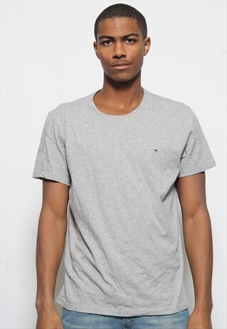 VINTAGE TOMMY HILFIGER LOGO T-SHIRT GREY