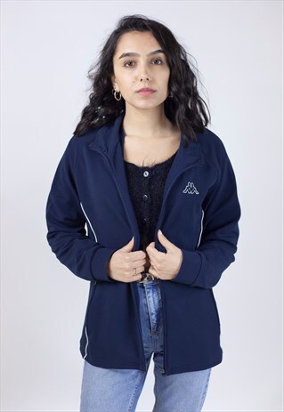 VINTAGE 90'S KAPPA NAVY SPORTS JACKET