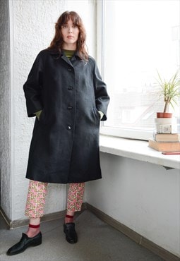 Vintage Black Pure Wool Black Coat