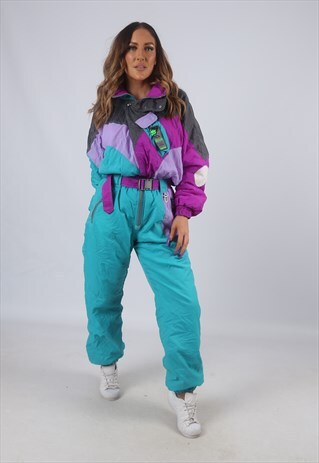 VINTAGE FULL SKI SUIT SNOW SPORTS UK 16 XL (KDE)