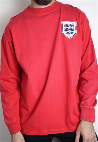 VINTAGE 90S UMBRO ENGLAND RETRO FOOTBALL TOP