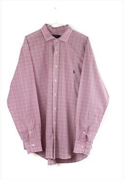 Vintage Polo Ralph Lauren Plaid Shirt in Pink XL