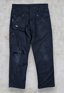 Vintage Dickies Cargo Trousers Black Redhawk Men's W34 L32
