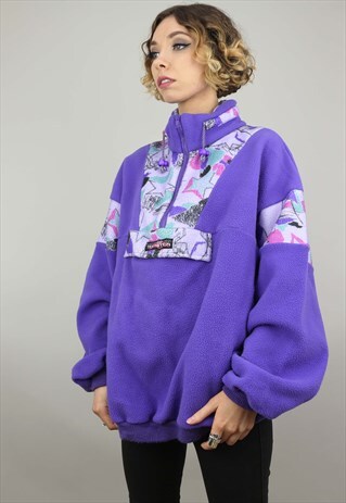 VINTAGE 90S OVERSIZED 1/4 ZIP FLEECE