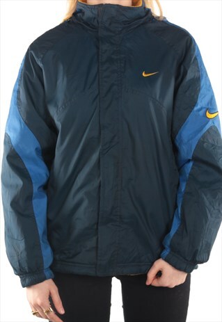 blue and yellow nike jacket