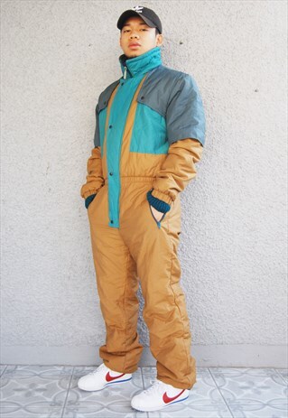 CRAZY SKI PUFFER SUIT/JUMPSUIT (1990'S)